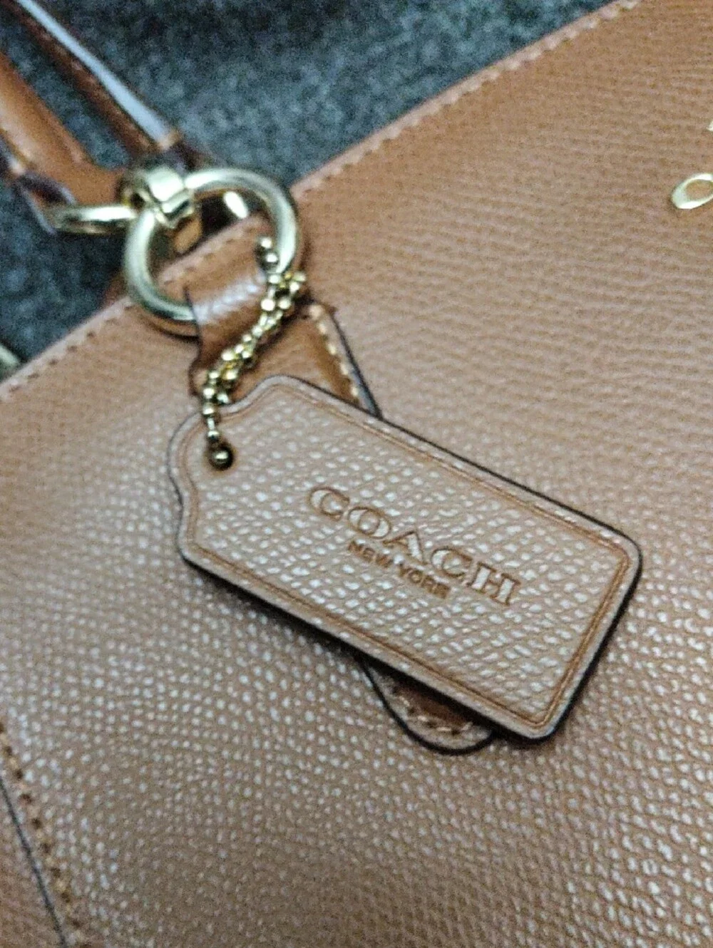 Coach Christie Carryall Cognac Leather Satchel/Crossbody Bag #36637_4